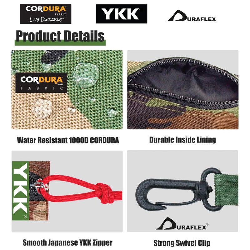 RE ROUGH ENOUGH Rough Enough Small Tool Pouch Bag with Zipper Multipurpose Storage Organizer 3 Pack for Tactical Camping Fishing Hunting Survival Gear and Supplies - Image 4